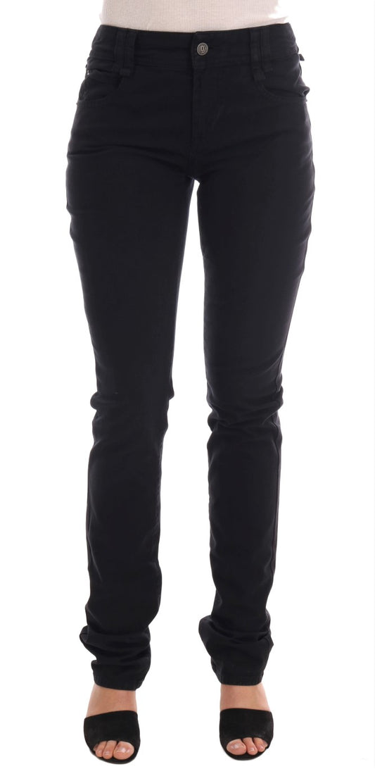 Sorte John Galliano denimjeans i bomuld med stretch