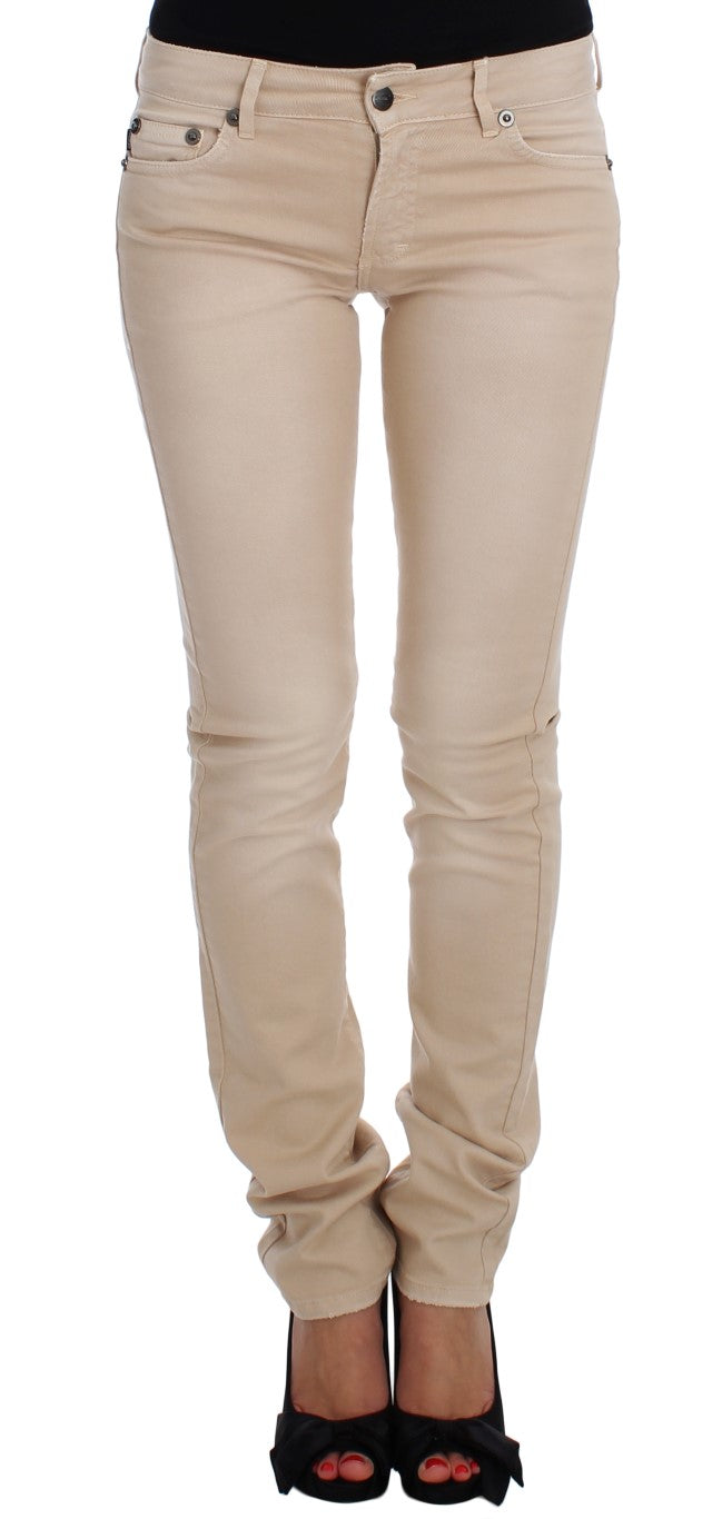 Beige wash Just Cavalli White Diamond jeans i bomuldsstretch