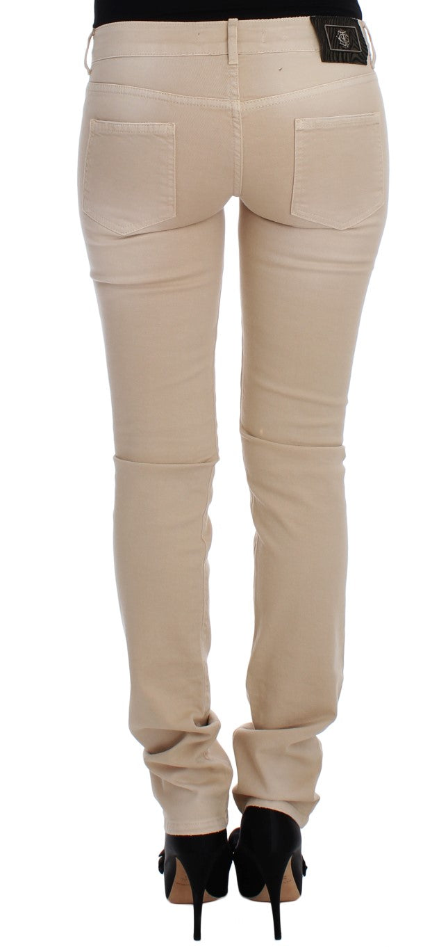 Beige wash Just Cavalli White Diamond jeans i bomuldsstretch