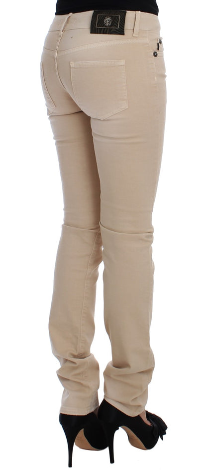 Beige wash Just Cavalli White Diamond jeans i bomuldsstretch