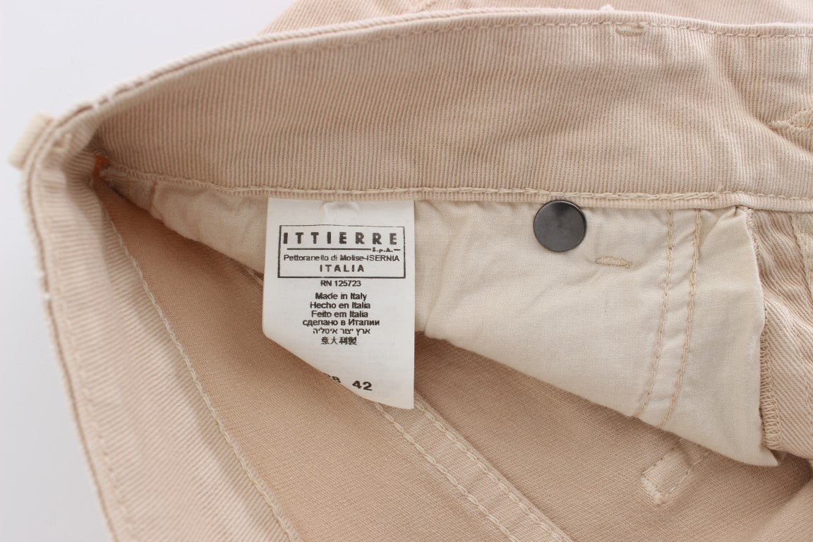 Beige wash Just Cavalli White Diamond jeans i bomuldsstretch