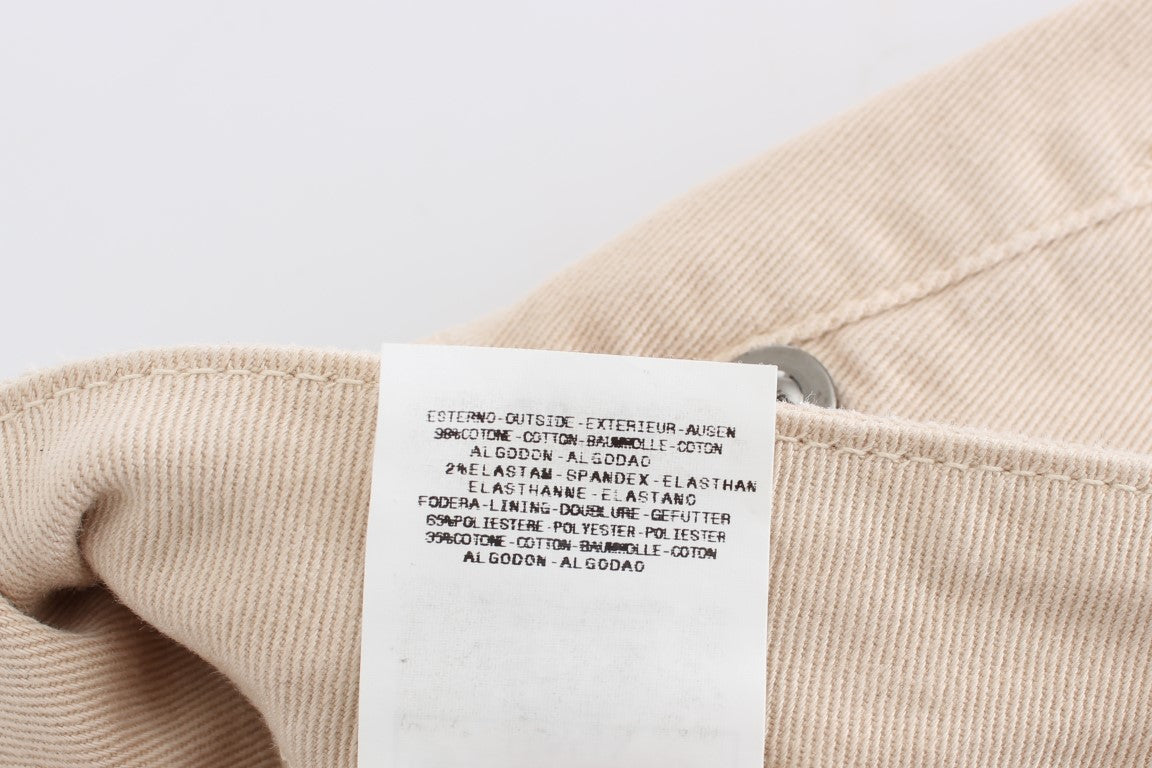 Beige wash Just Cavalli White Diamond jeans i bomuldsstretch