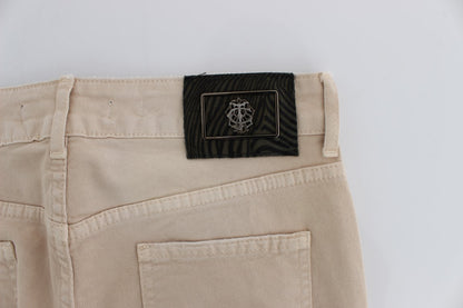 Beige wash Just Cavalli White Diamond jeans i bomuldsstretch