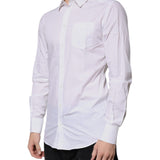 Dolce & Gabbana White Cotton Long Sleeves GOLD Dress Shirt