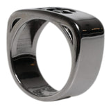 Dolce & Gabbana Silver Tone Brass Anello DG Logo Ring