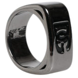 Dolce & Gabbana Silver Tone Brass Anello DG Logo Ring
