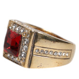 Dolce & Gabbana Gold Tone Sterling Silver 925 Crystals Ring
