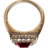 Dolce & Gabbana Gold Tone Sterling Silver 925 Crystals Ring