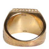 Dolce & Gabbana Gold Tone Sterling Silver 925 Crystals Ring