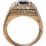 Dolce & Gabbana Gold Tone Sterling Silver 925 Crystals Ring