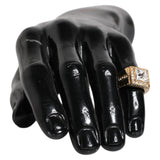 Dolce & Gabbana Gold Tone Sterling Silver 925 Crystals Ring