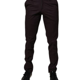 BENCIVENGA Brown Pure Cotton Slim Fit Men Dress Pants
