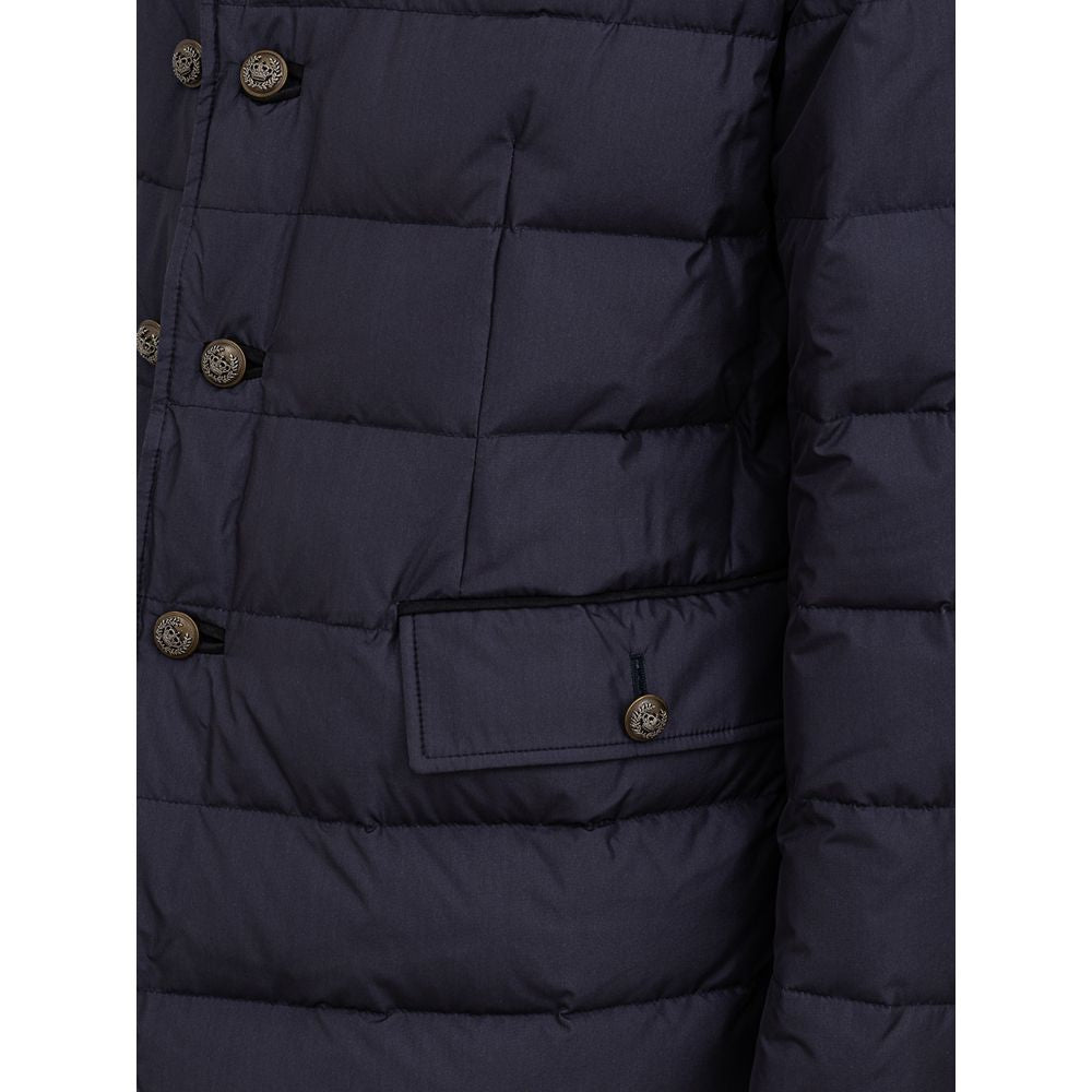 Dolce & Gabbana Blue Polyester Coat