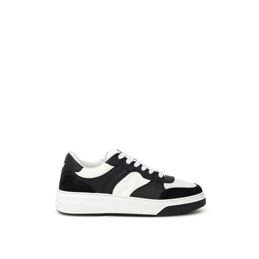 Dsquared² Black And White Leather Sneakers