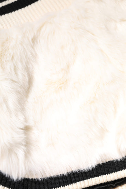 Dolce & Gabbana White Faux Fur High Waisted Hot Pants Short
