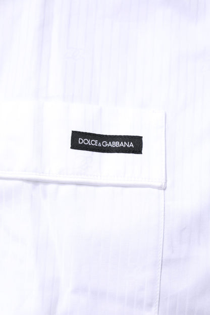 Dolce & Gabbana White Cotton Shirt Pants Pajama Set Sleepwear