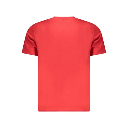North Sails rød bomuld herret-shirt i levende korallrød