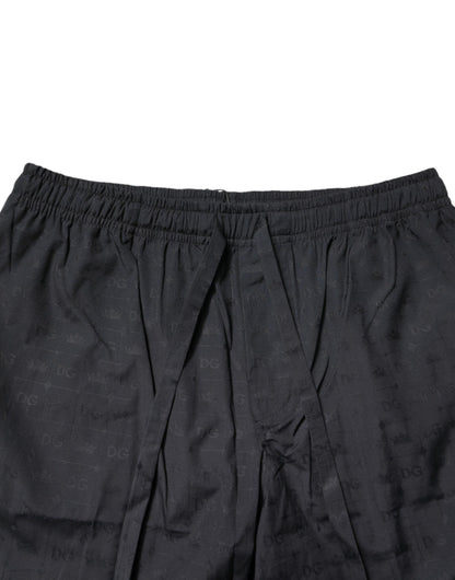 Dolce & Gabbana Black Cotton Men Pajama Set Sleepwear
