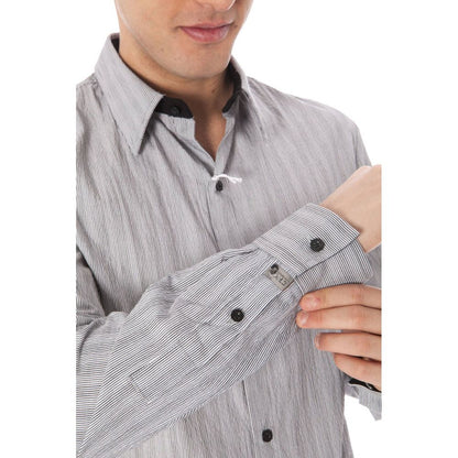 Costume National White Cotton Men Shirt