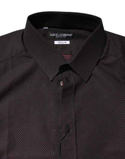 Dolce & Gabbana bordeaux jacquard bomuldsskjorte