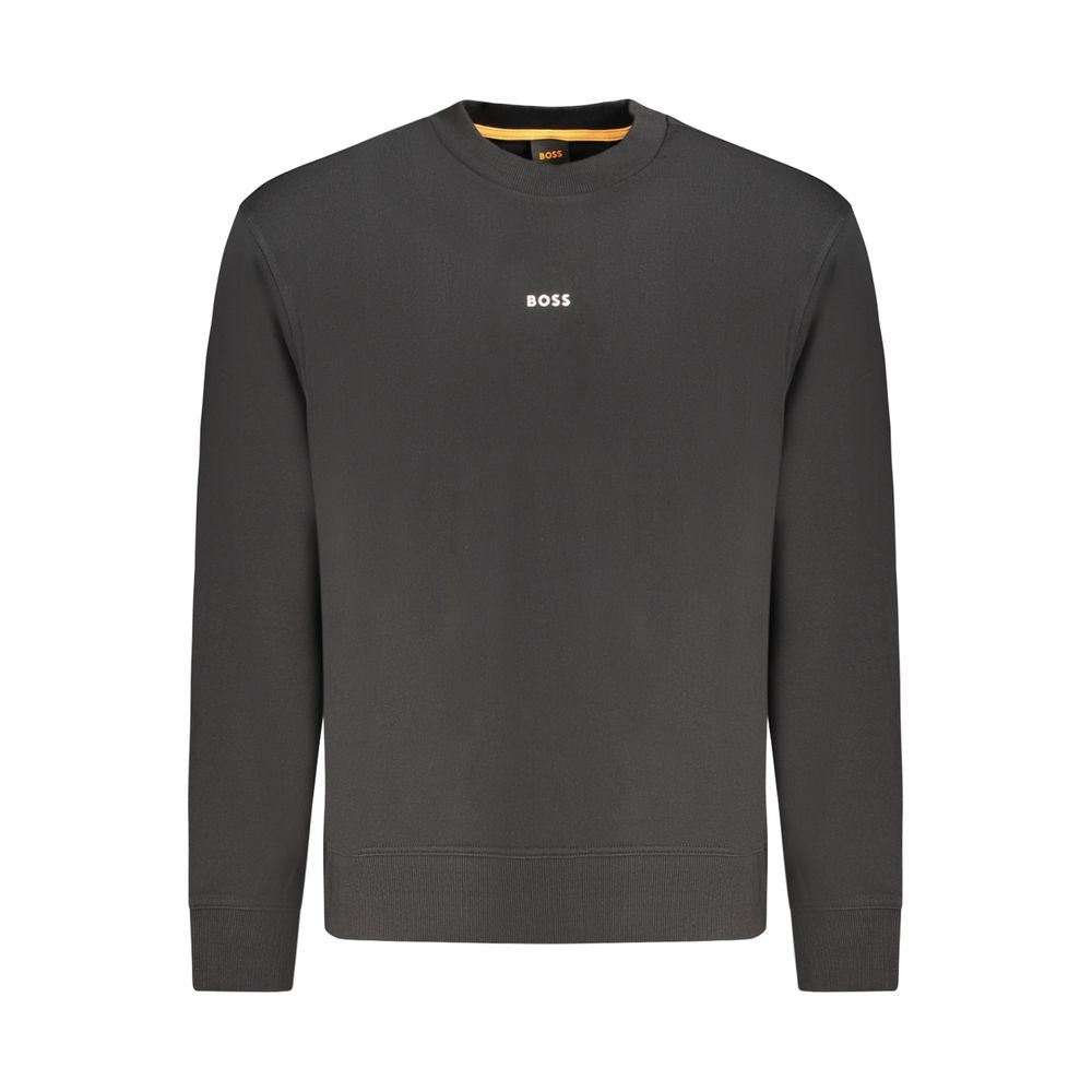 Hugo Boss Black Cotton Men Sweater