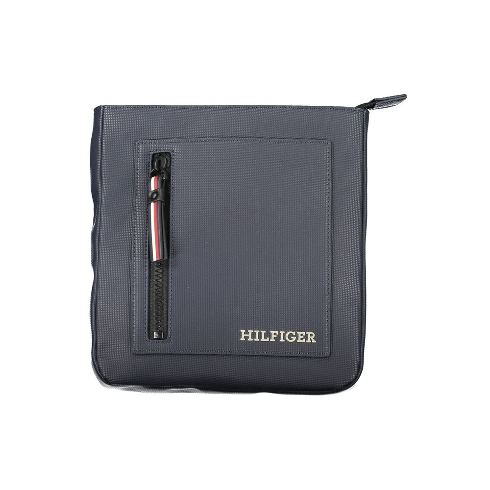 Tommy Hilfiger skuldertaske i polyurethan – marineblå