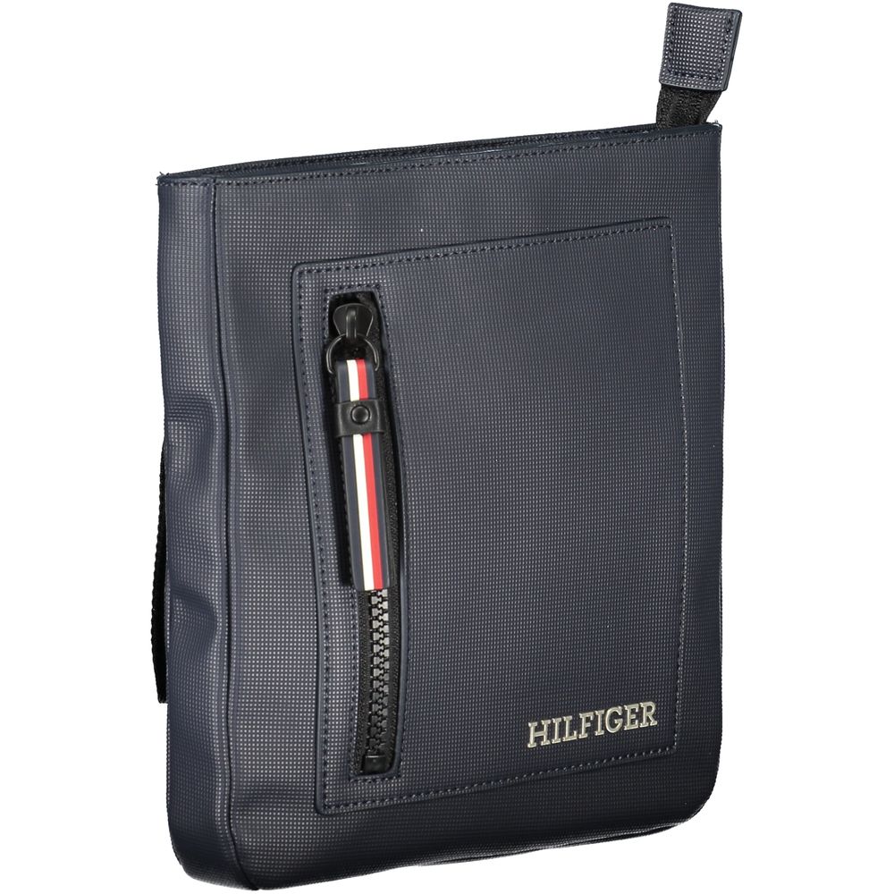 Tommy Hilfiger skuldertaske i polyurethan – marineblå