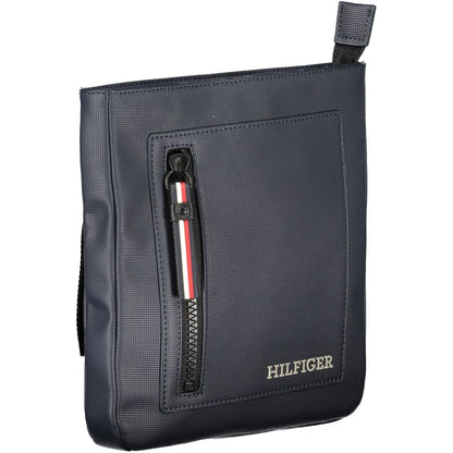 Tommy Hilfiger skuldertaske i polyurethan – marineblå