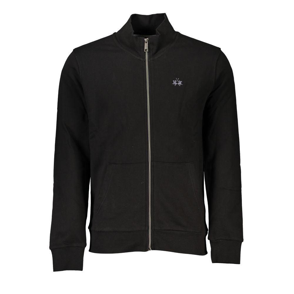 La Martina Black Cotton Men Sweatshirt