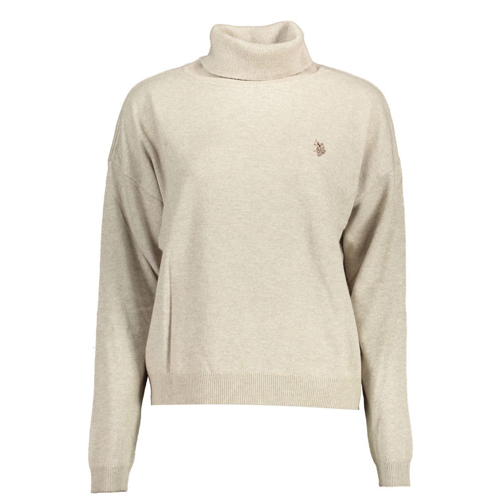 Beige U.S. POLO ASSN. sweater i uldblanding