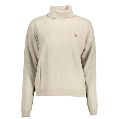Beige U.S. POLO ASSN. sweater i uldblanding