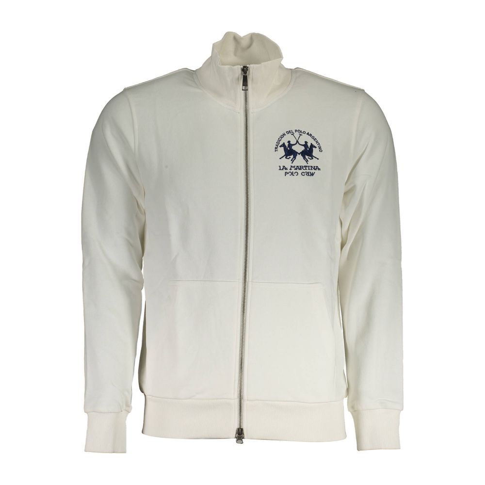 La Martina sweatshirt med lynlås – hvid