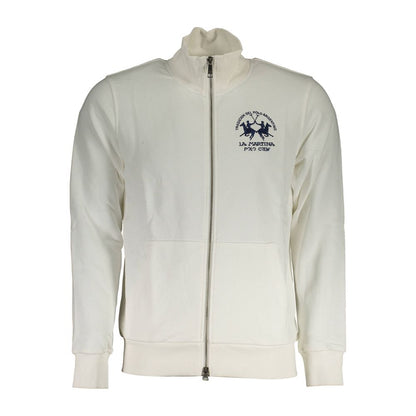 La Martina sweatshirt med lynlås – hvid