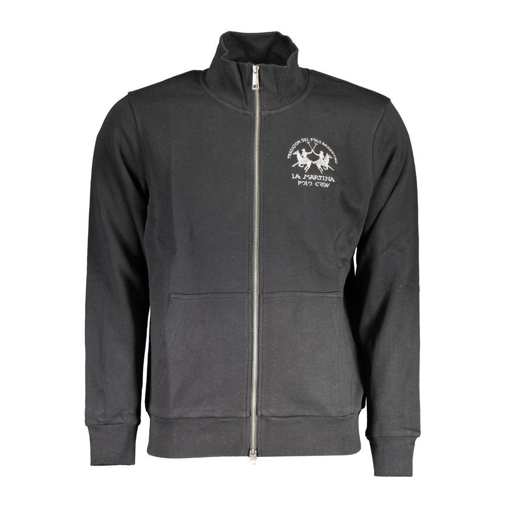 La Martina sweatshirt med lynlås til mænd – sort