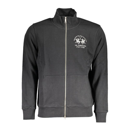 La Martina sweatshirt med lynlås til mænd – sort