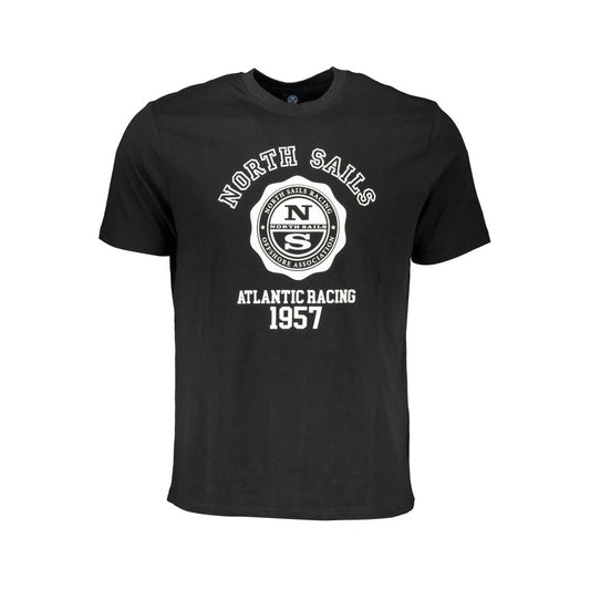 North Sails Black Cotton Men T-Shirt