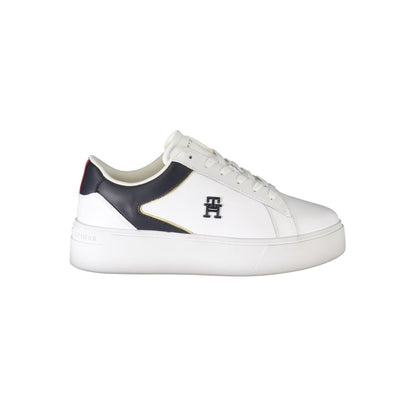 Hvide Tommy Hilfiger sneakers til kvinder i polyurethan