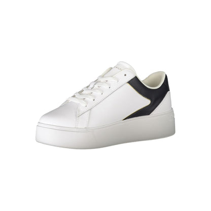 Hvide Tommy Hilfiger sneakers til kvinder i polyurethan