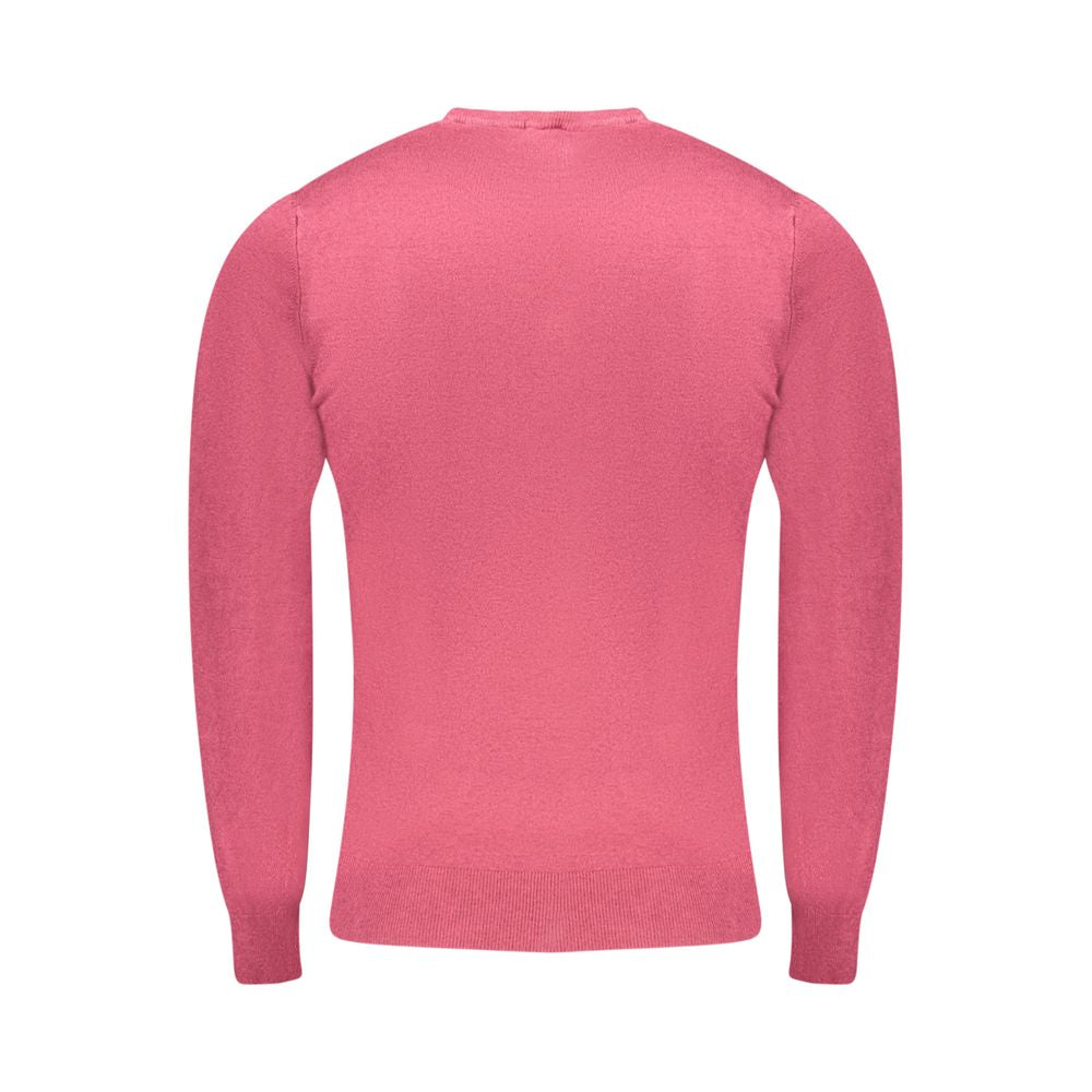 Cavalli Class Rosso Viscose Men Sweater