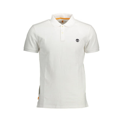 Timberland White Cotton Men Polo Shirt
