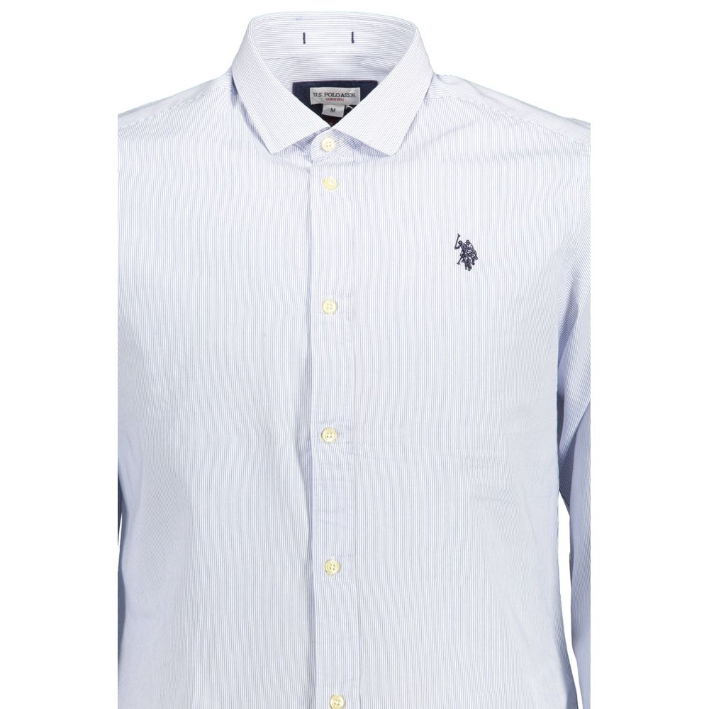 U.S. Polo Assn. slim fit-skjorte til mænd – lyseblå