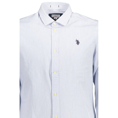 U.S. Polo Assn. slim fit-skjorte til mænd – lyseblå