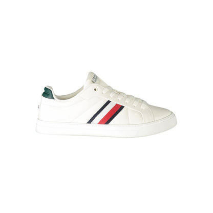 Tommy Hilfiger herresneakers med grønne detaljer – hvid