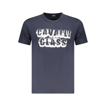 Cavalli Class Blue Cotton Men T-Shirt