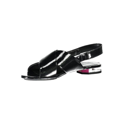 Calvin Klein Black Leather Women Sandal