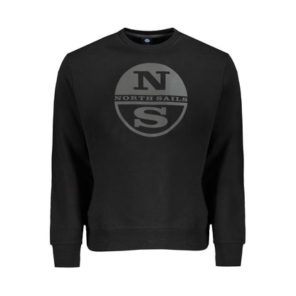 North Sails Black Cotton Men's Sweatshirt
