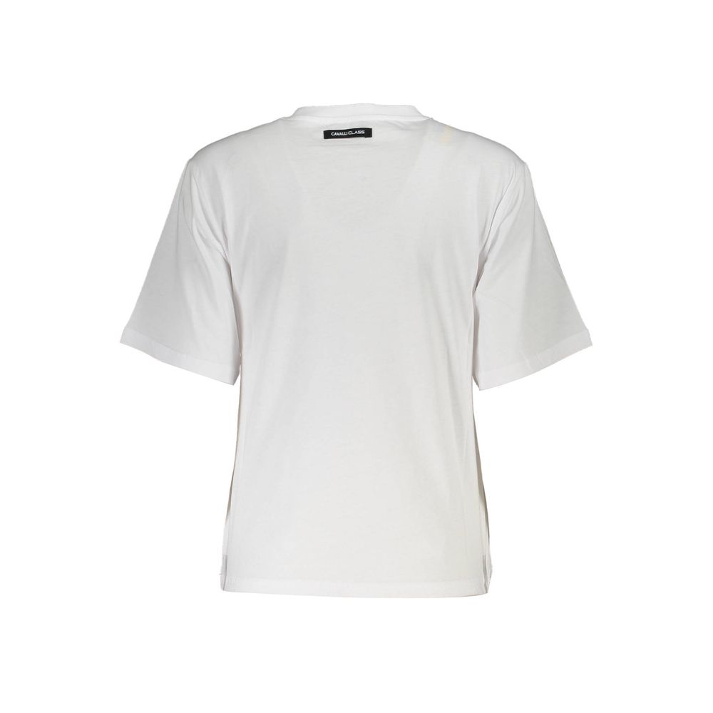 Cavalli Class Bianco Cotton Women T-Shirt