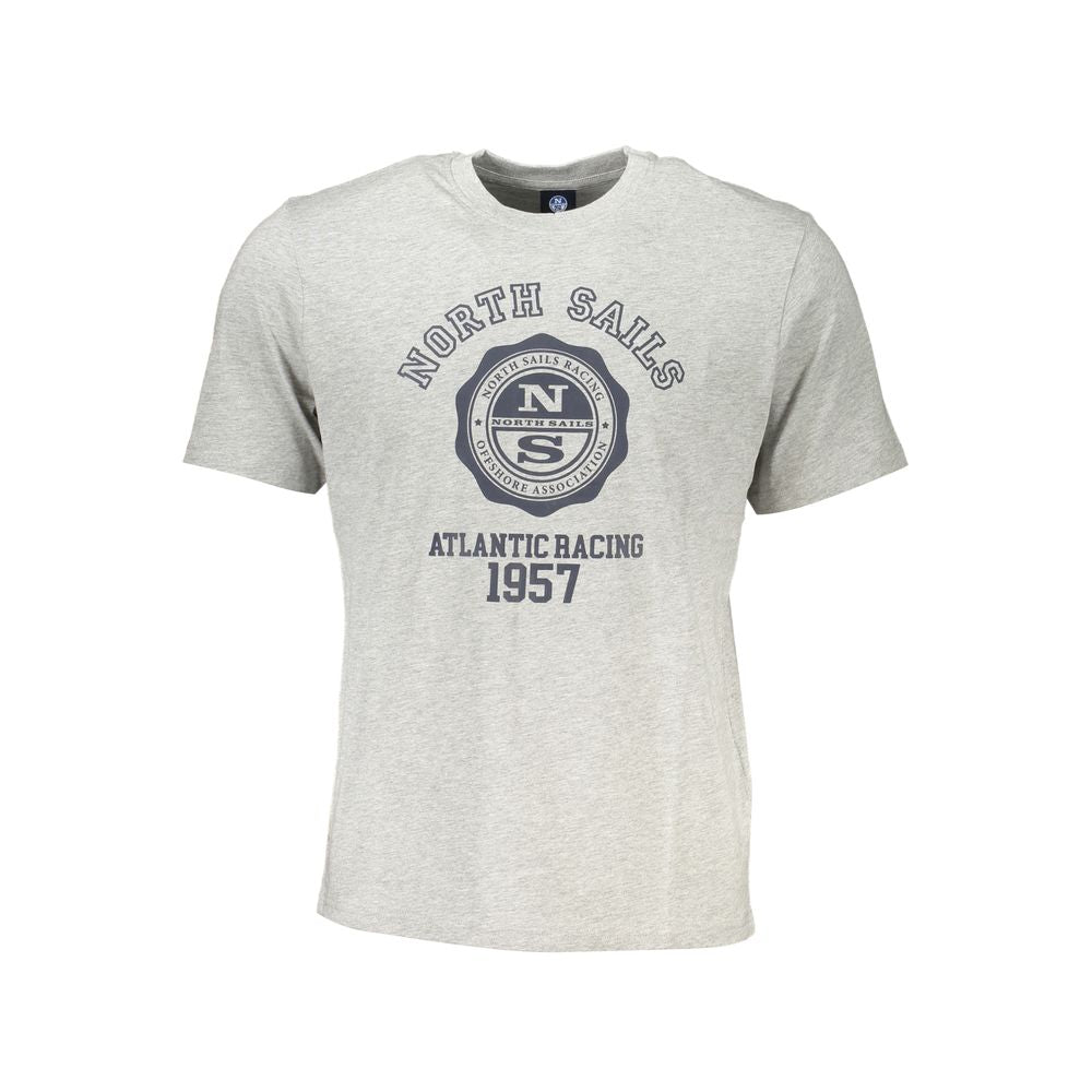 North Sails Grigio Cotton Men T-Shirt