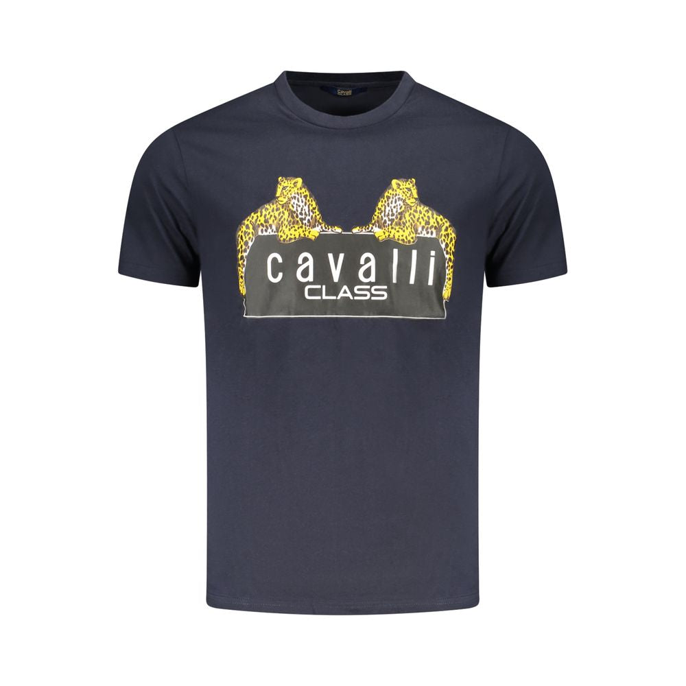 Cavalli Class Blue Cotton Men T-Shirt