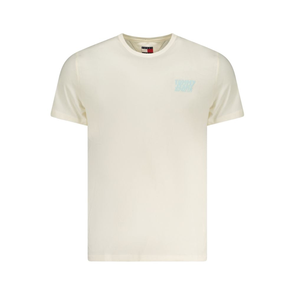 Tommy Hilfiger beige T-shirt i bomuld til mænd